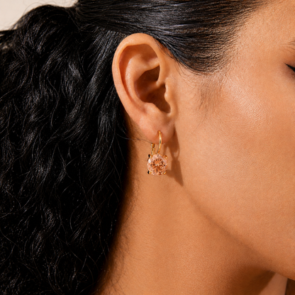 Amber Zircon Earrings - 18K Gold Plated
