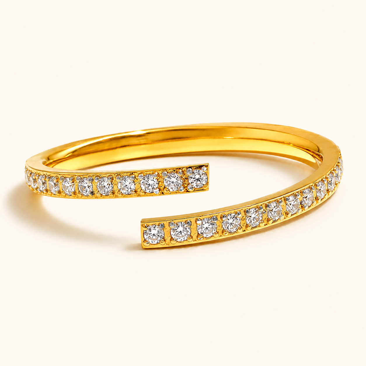 Elara Zircon Ring - 18K Gold Plated (Adjustable)