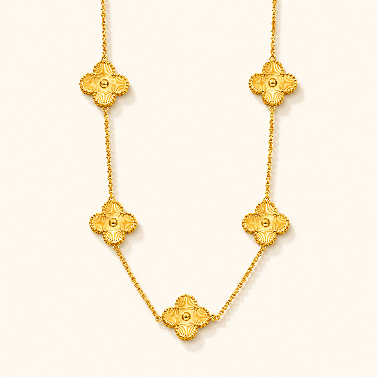 Golden Clover Necklace - 18K Gold Plated