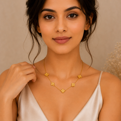Golden Clover Necklace - 18K Gold Plated