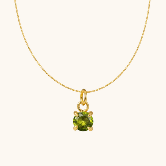 August birthstone Pendant – 18K Gold Plated