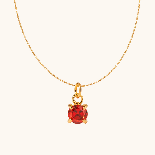 January birthstone Pendant – 18K Gold Plated
