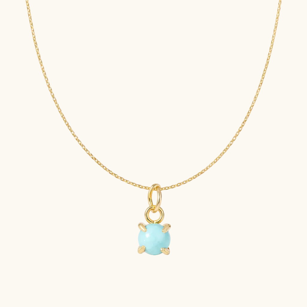 December birthstone Pendant – 18K Gold Plated