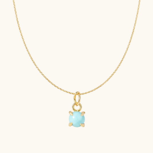 December birthstone Pendant – 18K Gold Plated