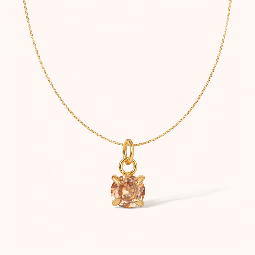 November birthstone Pendant – 18K Gold Plated