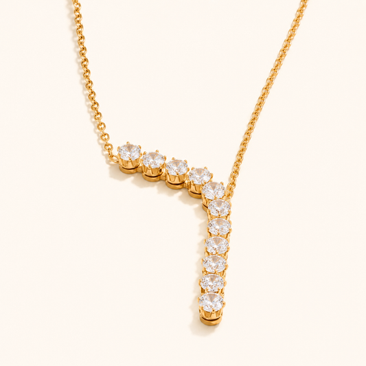 Moonbeam Zircon Necklace - 18K Gold Plated