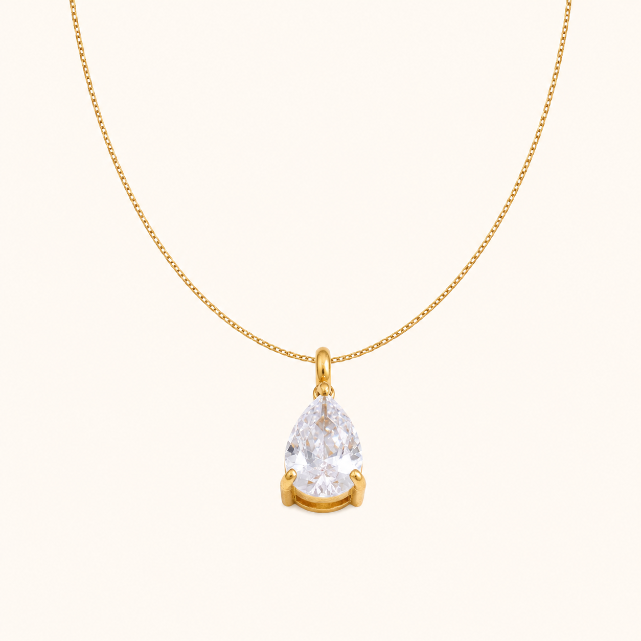 Elara Teardrop Pendant - 18K Gold Plated