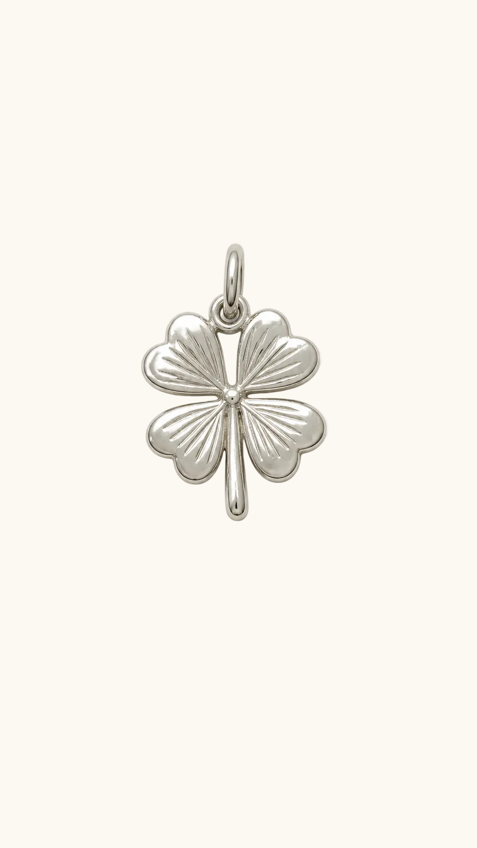 Four Leaf Grace Silver Charm - Silver Plated