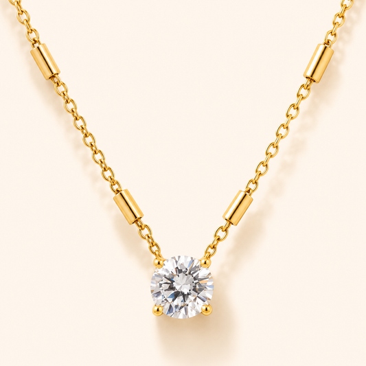 Eva Crystal Necklace - 18K Gold Plated