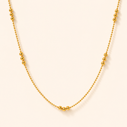 Whisper Bead Necklace - 18K Gold Plated