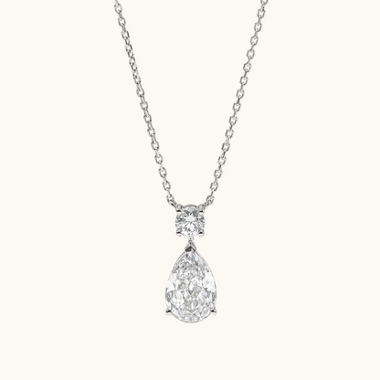 Teardrop Necklace - Silver Plated