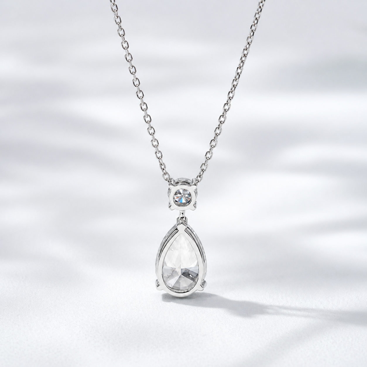 Teardrop Necklace - Silver Plated