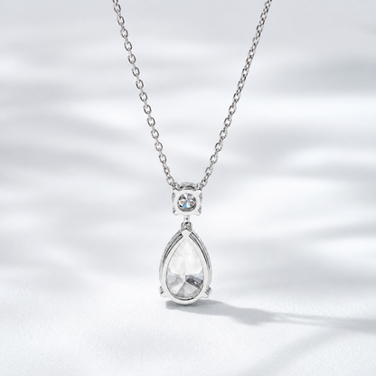 Teardrop Necklace - Silver Plated
