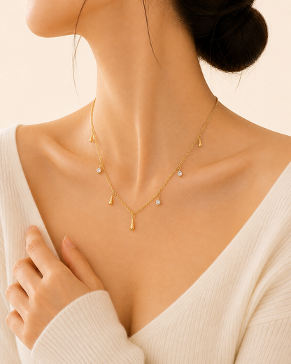 Dewdrop Necklace – 18K Gold Plated
