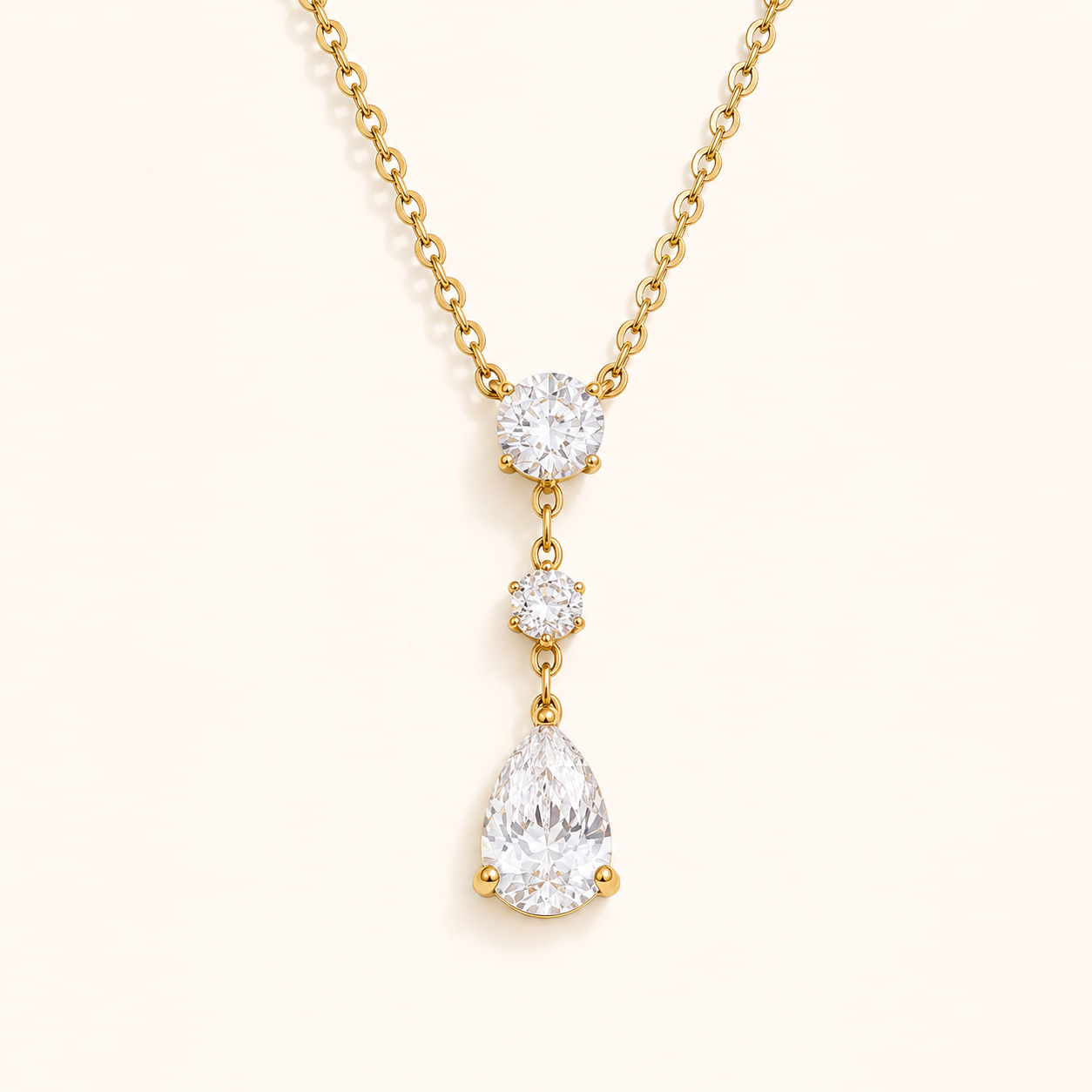 Sleek Drop Necklace – 18K Gold Plated