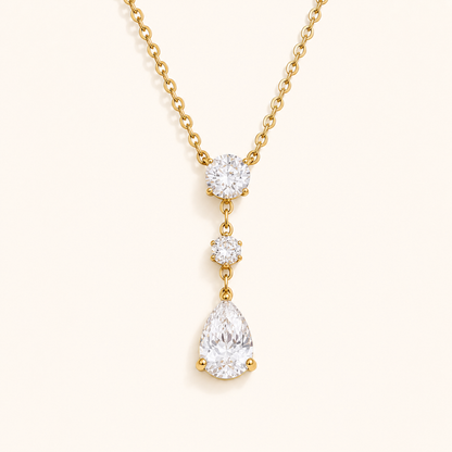 Sleek Drop Necklace – 18K Gold Plated