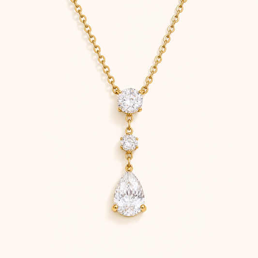 Sleek Drop Necklace – 18K Gold Plated