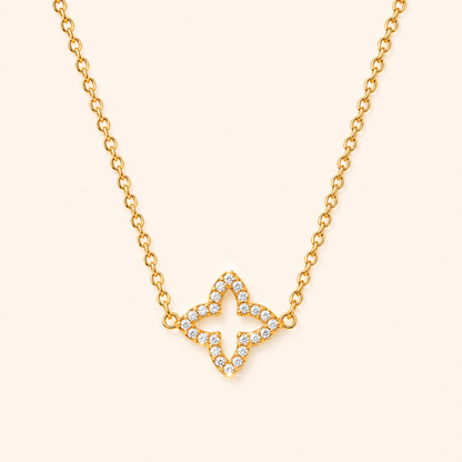Celeste Clover Necklace – 18K Gold Plated