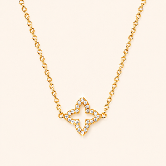 Celeste Clover Necklace – 18K Gold Plated