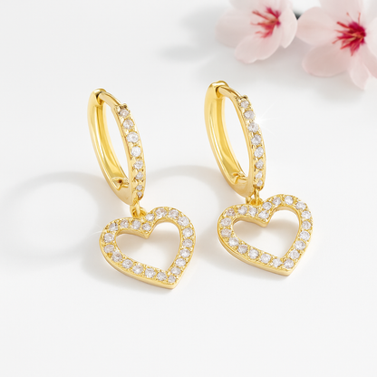 Muse Hearts Earrings - 18K Gold Plated