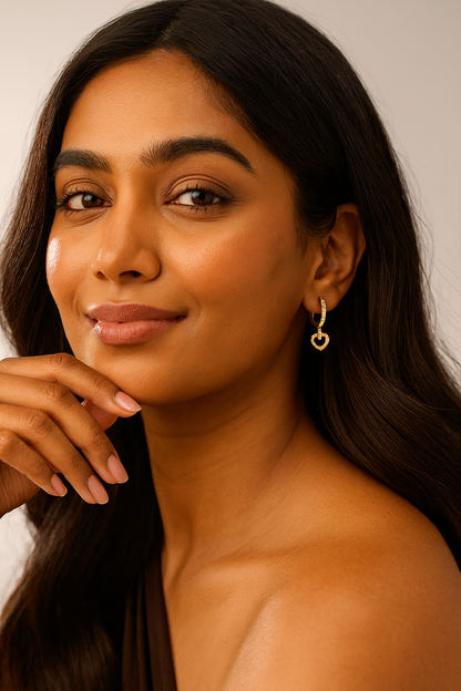 Muse Hearts Earrings - 18K Gold Plated