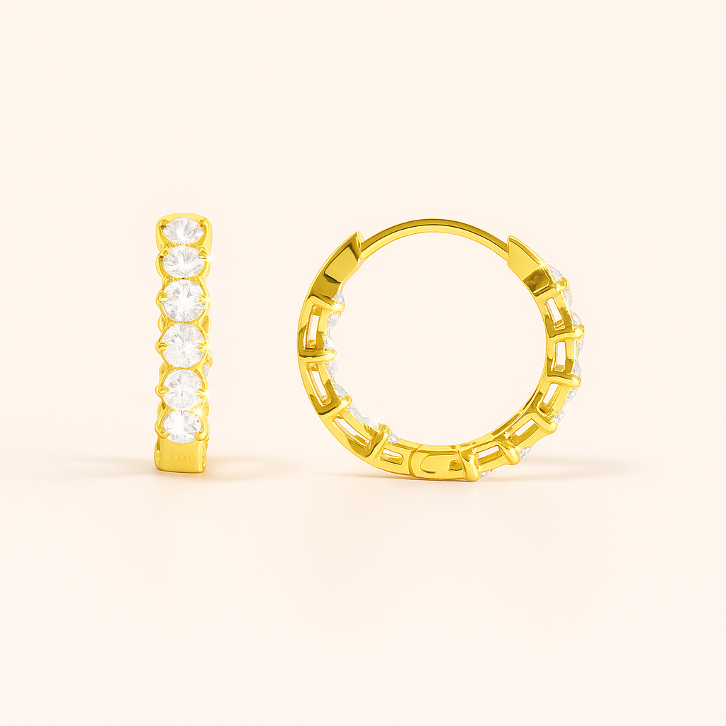 Auri Hoops Earrings - 18K Gold Plated