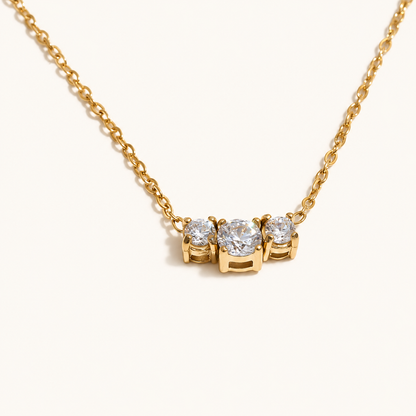 Ovelle Zircon Necklace - 18k Gold Plated