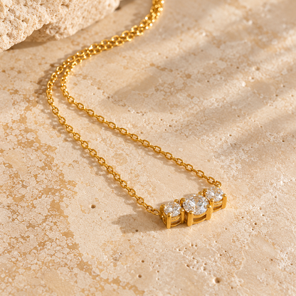Ovelle Zircon Necklace - 18k Gold Plated