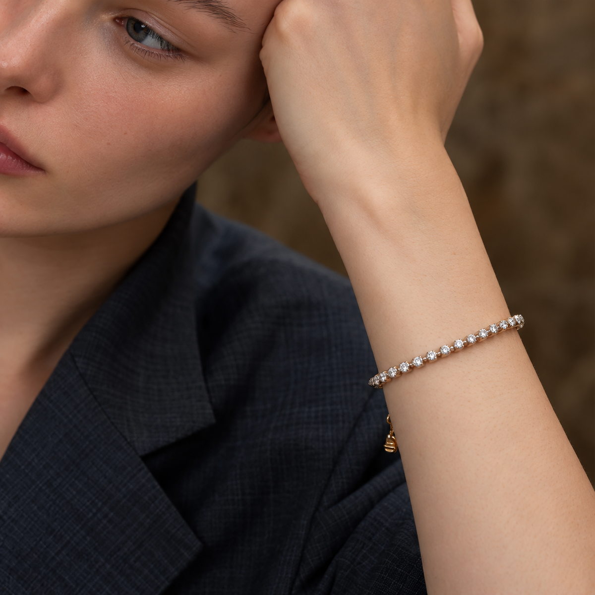 Nivelle Grey Pearl Bracelet - 18k Gold Plated