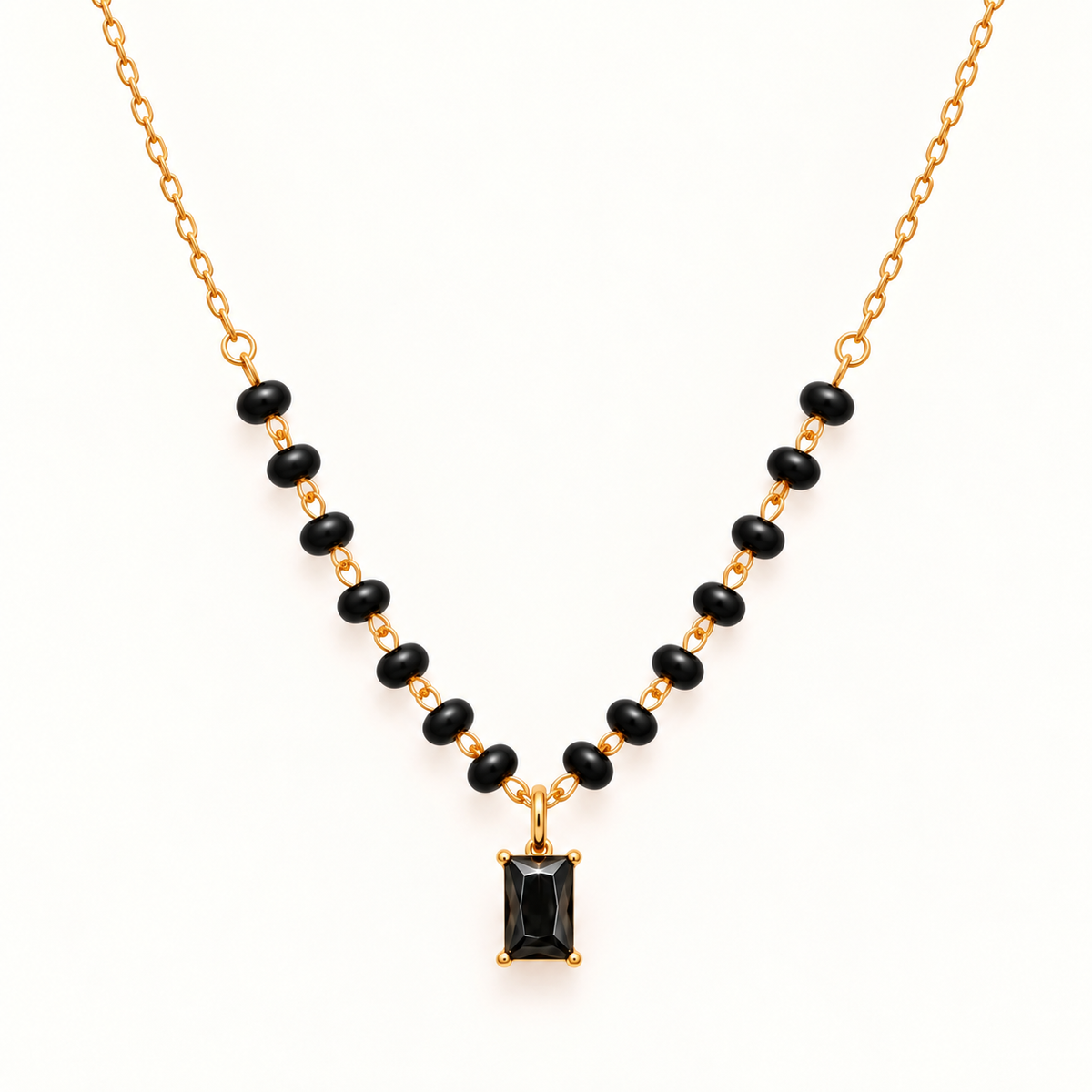 Noir Luxe Mangalsutra - 18K Gold Plated