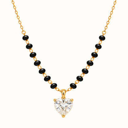 Ishara Heart Mangalsutra - 18K Gold Plated