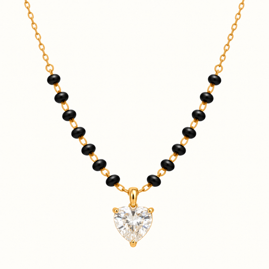 Ishara Heart Mangalsutra - 18K Gold Plated
