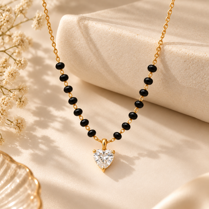 Ishara Heart Mangalsutra - 18K Gold Plated