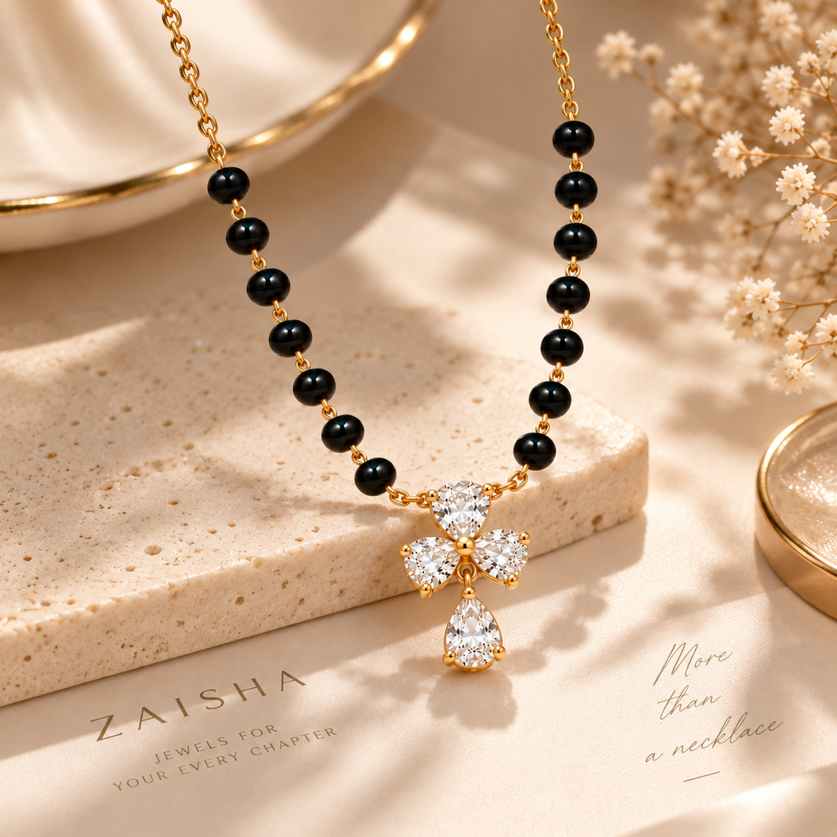 Evara Bloom Mangalsutra - 18K Gold Plated