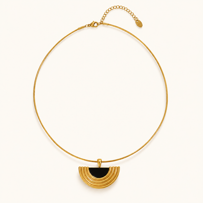 Golden Eclipse Necklace - 18K Gold Plated