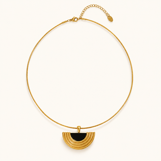 Golden Eclipse Necklace - 18K Gold Plated
