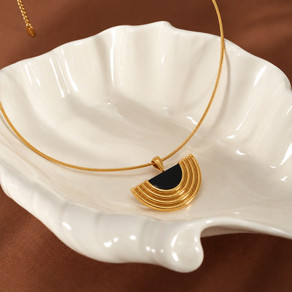 Golden Eclipse Necklace - 18K Gold Plated