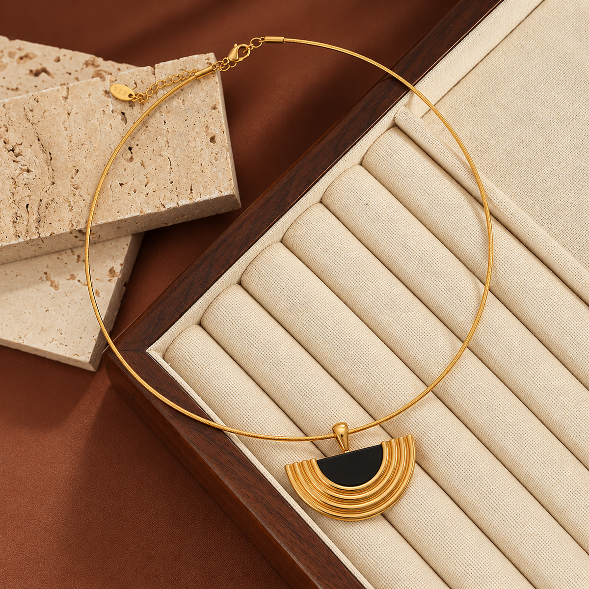 Golden Eclipse Necklace - 18K Gold Plated