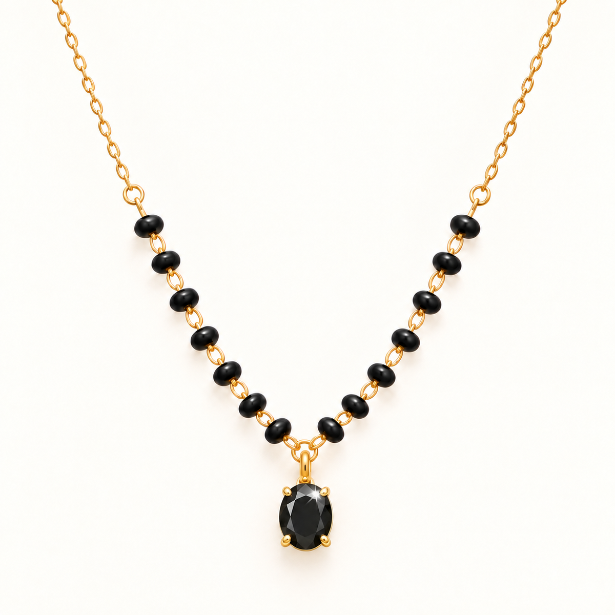 Noir Muse Mangalsutra - 18k Gold Plated
