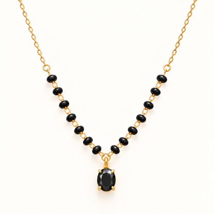 Noir Muse Mangalsutra - 18k Gold Plated