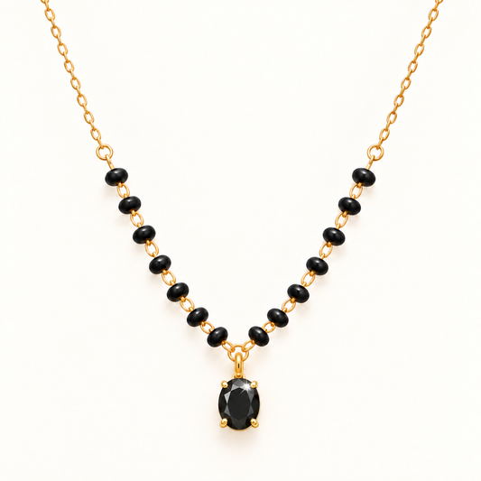 Noir Muse Mangalsutra - 18k Gold Plated