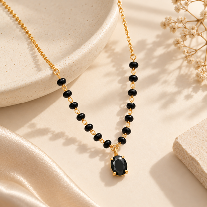 Noir Muse Mangalsutra - 18k Gold Plated