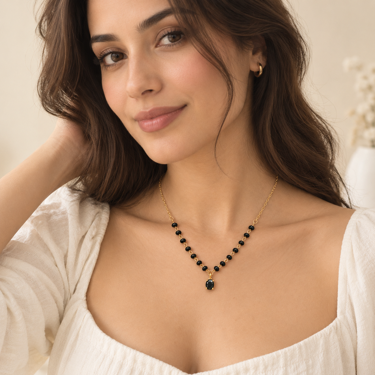 Noir Muse Mangalsutra - 18k Gold Plated