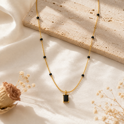 Black Prism Mangalsutra - 18k Gold Plated