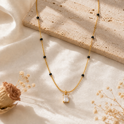 Crystal Prism Mnagalsutra - 18k Gold Plated