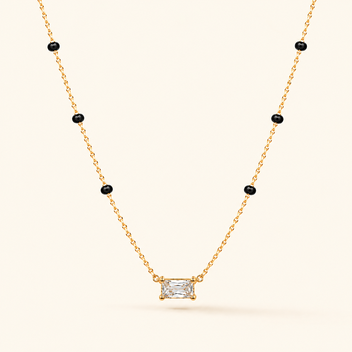 Baguette Stone Mangalsutra - 18k Gold Plated Anti Tarnish jewellery