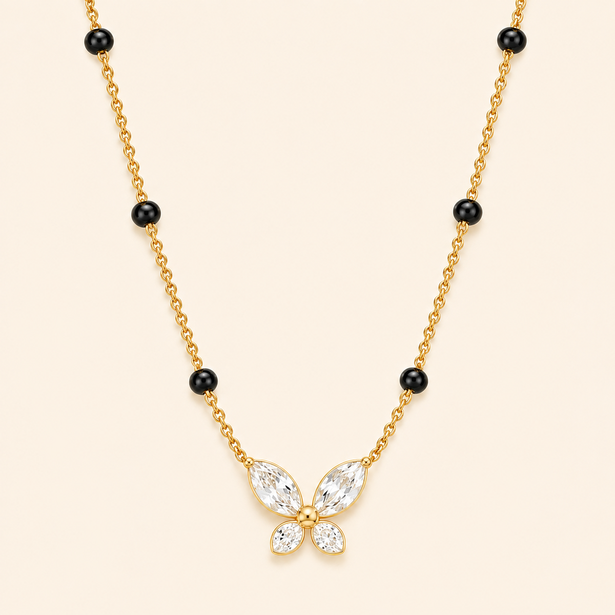 Dainty Butterfly Mangalsutra - 18k Gold Plated Anti Tarnish jewellery