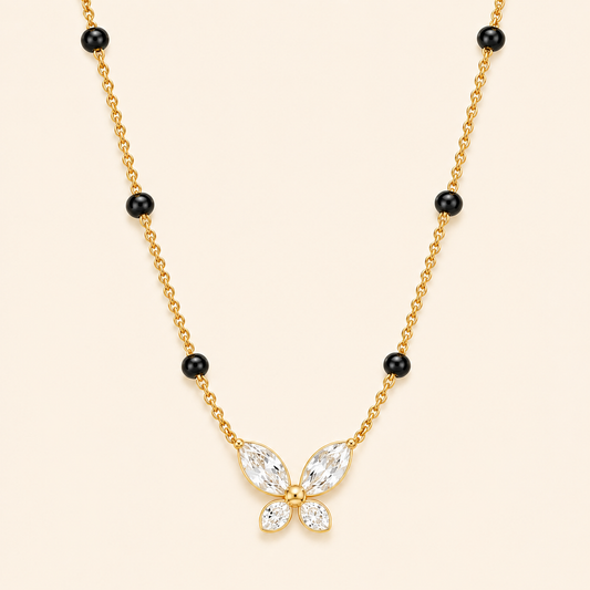 Dainty Butterfly Mangalsutra - 18k Gold Plated