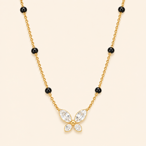 Dainty Butterfly Mangalsutra - 18k Gold Plated