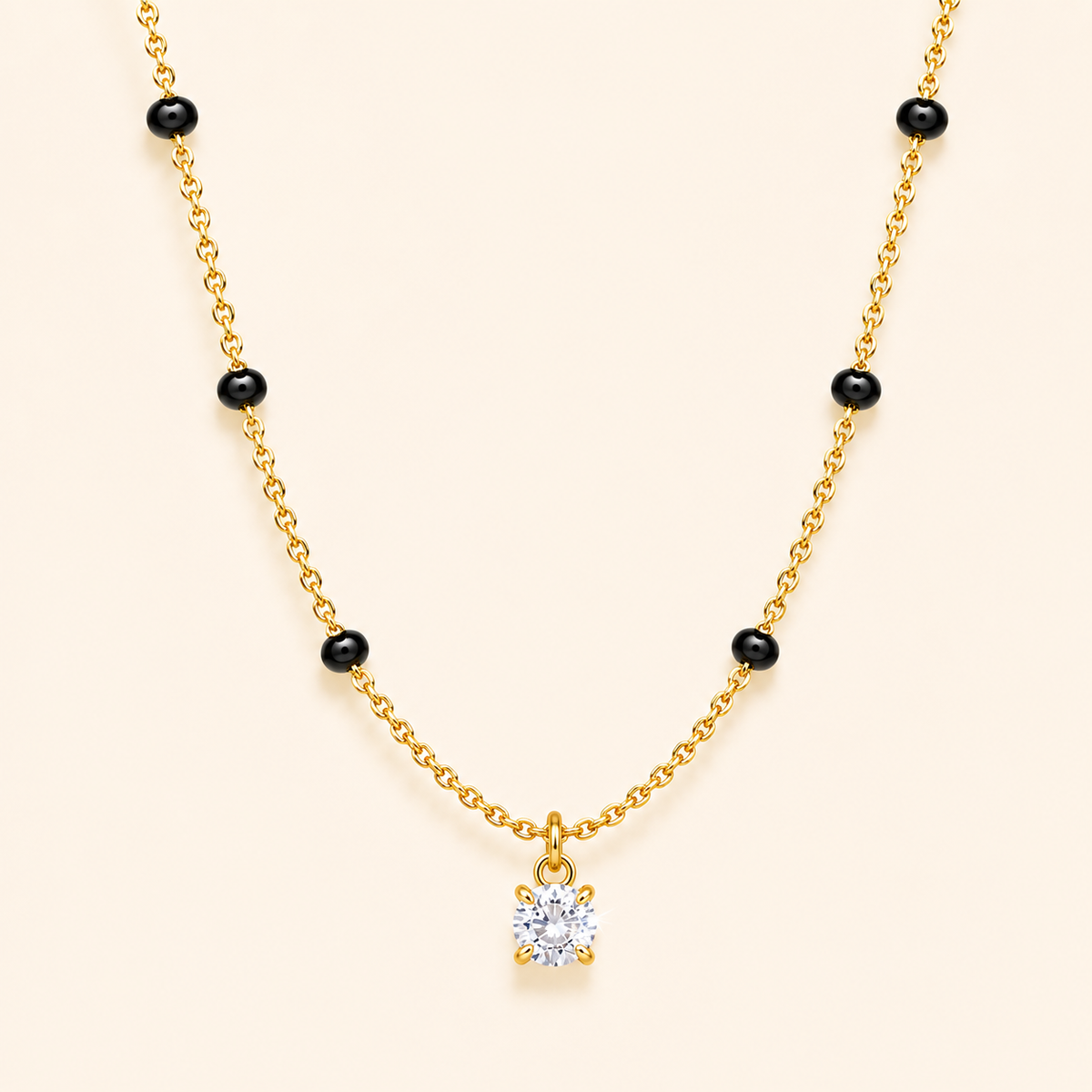 April Birthstone Mangalsutra - 18k Gold Plated Anti Tarnish jewellery